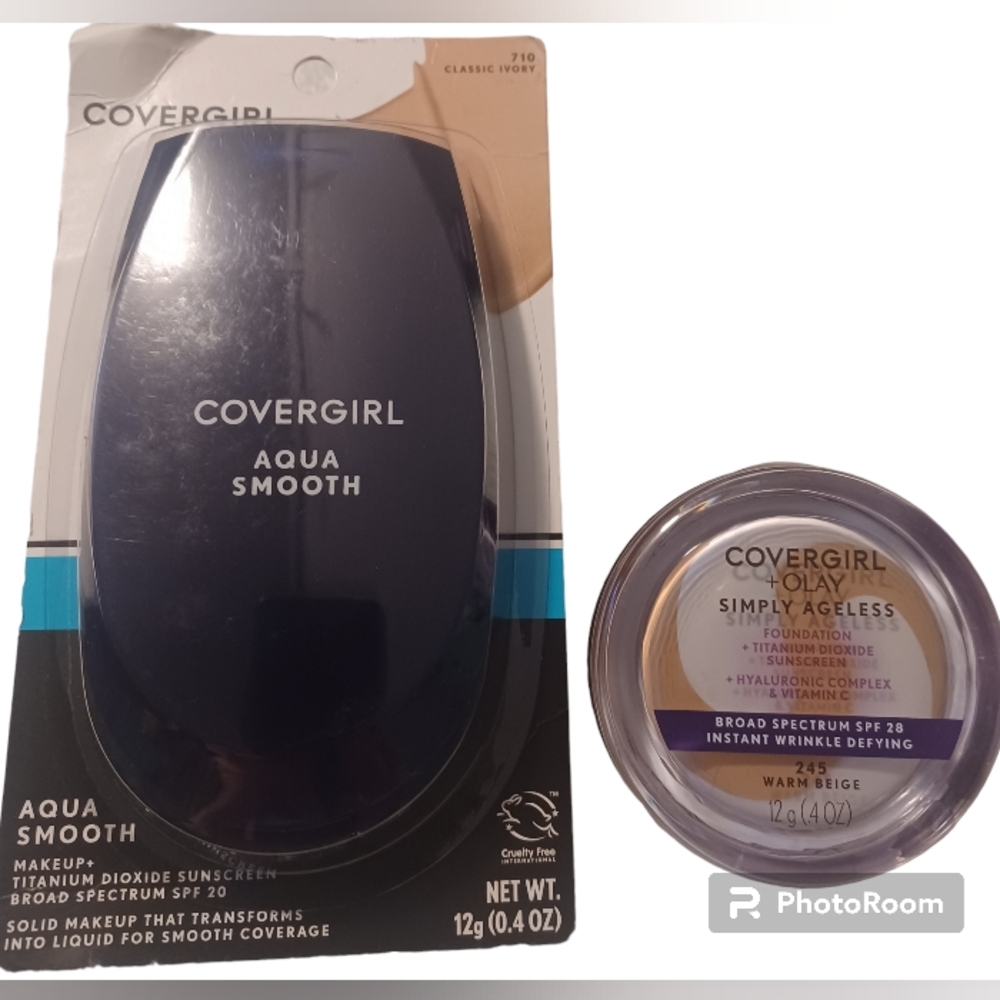 Covergirl-Aqua Smooth Powder Foundation & Simply Ageless Foundation BUND…